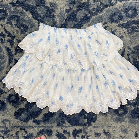 LoveShackFancy Mini skirt Ballad Blue - Picture 2 of 4